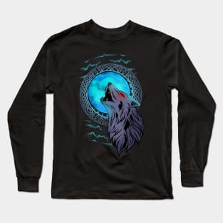 Viking Mythology - Fenrir Wolf Gift Long Sleeve T-Shirt